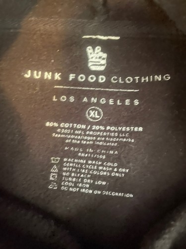 New Orleans Saints Football Hoodie XL (“Junk Food Clothing LA” Brand) NFL Jacket - Picture 3 of 4