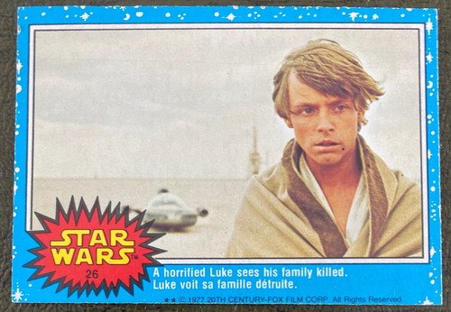(U SELECT CARDS) 1977 O-pee-chee Star Wars Singles Series 1 / Lista de menús 🔽 - Imagen 158 de 401