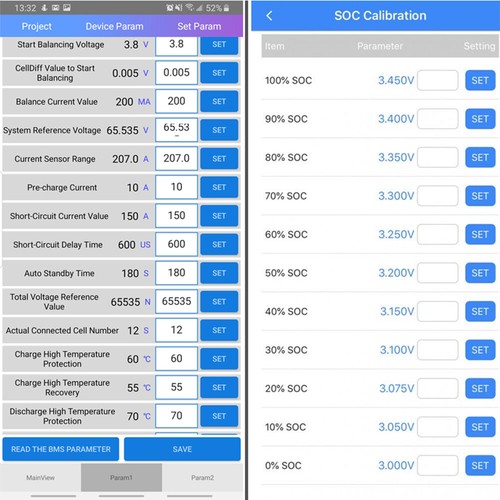Smart BMS 8S-20S 90A-500A LiFePO4 Li-Ion LTO Akku Schutz Platine BT+LCD SUK - Bild 12 von 27