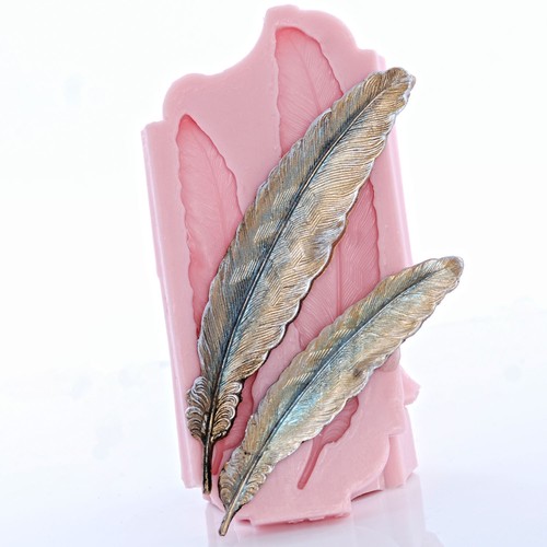 Silicone Feather Mold use with Fondant Chocolate Polymer Epoxy Clay Mold (724 - Picture 6 of 11