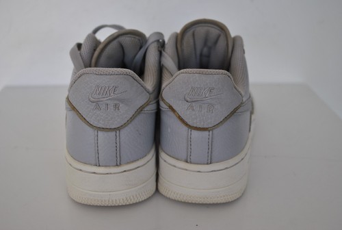 Glitzer Grau Wolf Leder Schnürschuhe Damen Niedrig Turnschuhe Gr. 4 Nike Air Force 1 - Bild 5 von 6