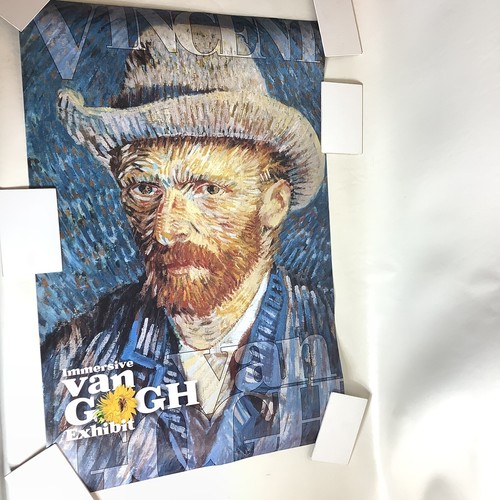 Vincent van Gogh Poster Selbstporträt mit Filzhut Immersive Ausstellung 24 x 36" - Bild 2 von 9