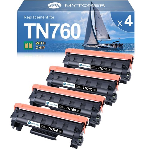 MYTONER Compatible Toner Cartridge Replacement for Brother TN760 TN-760 TN730...