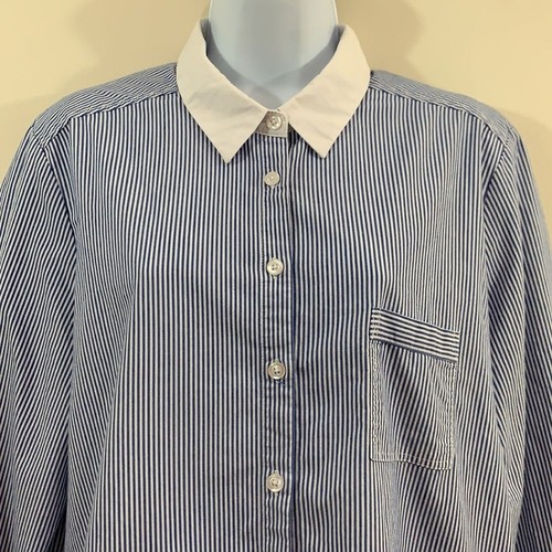 Zac & Rachel Striped Button Down Shirt Women's Size XL - Picture 2 of 8
