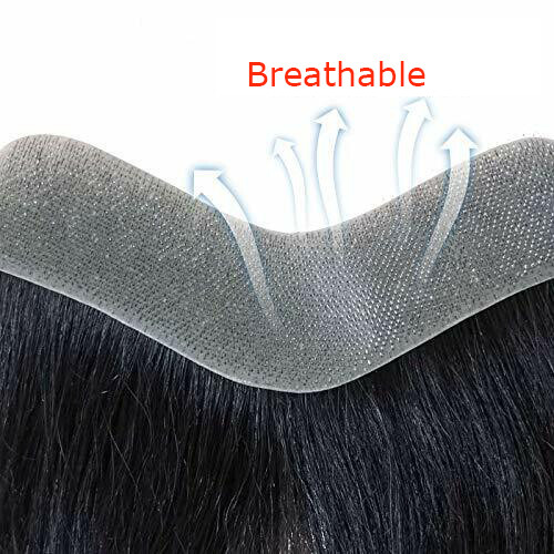 Forehead V-Loop Invisible Hairpiece for for Receding Hairline Human Hair Fringe - Bild 5 von 9
