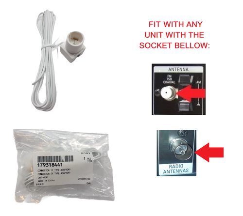 ALL TYPES Aerial Lead Or Wire FM / DAB / AM For Sony Audio Receiver HiFi Stereo - Picture 2 of 10