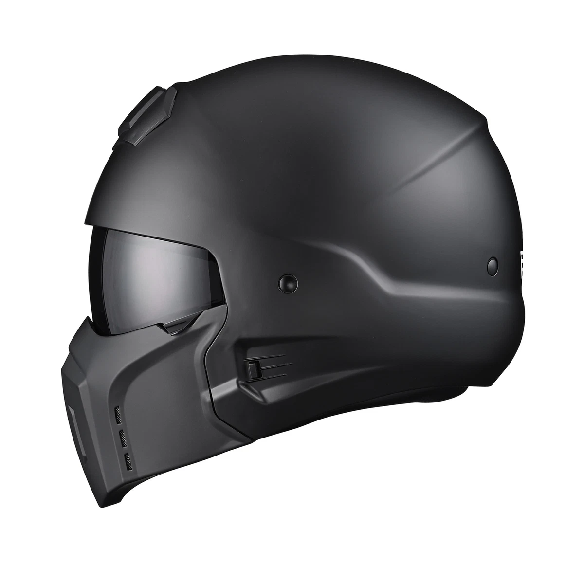 AHR Open Face Motorcycle Helmet w Detachable Chin Guard Visor DOT