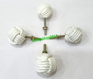 Details about / Nautical Maritime Jute Rope Door Knob Handle Drawer Pulls Home Set of 4