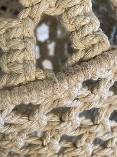 Bohemian Handmade Macrame Hanging Pendant Light Cover Shade Natural Cotton India - Picture 15 of 18