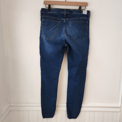 Hudson Midrise Ankle Natalie Super Skinny Jeans Dark Wash Stretch Denim 30 - Picture 3 of 12