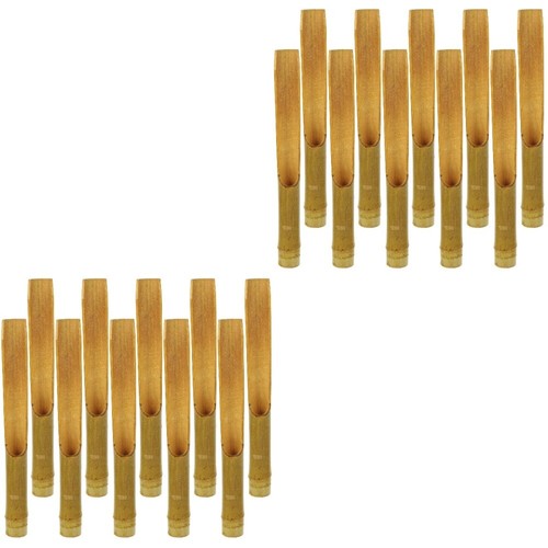 2 Stück Bambus Holz Windspiele Röhre leere Teile Zubehör zur Herstellung