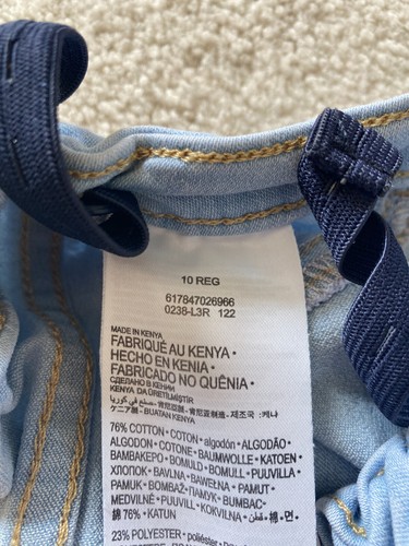 2 Pairs Levi's & So Girls size 10 Blue Denim Pull-on Jeggings Stretch Jeans - Picture 8 of 14