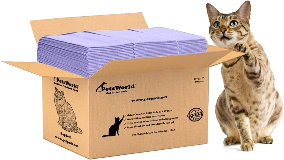 PetsWorld Universal Fit Cat Pad Refills for Litter Box, Fresh Scent, Odor Contro - Image 1 of 4