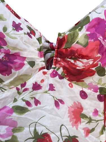 Abercrombie & Fitch Hardware Drama Puff Sleeve Maxi Dress Pink Floral Size XL - Picture 6 of 12