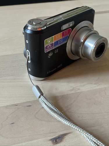 GE A835 8.0MP Black Compact Digital Camera With 2GB Memory Card And Batteries - Picture 3 of 8