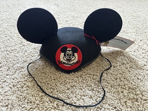 Vintage Disney Mouseketeer Ears Mickey Minnie Mouse With Original Tag