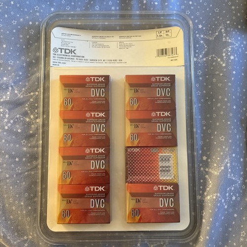 Paquete de 8 cintas de casete de video digital TDK DVC 60 min DV 60/SP 90/LP nuevas selladas - Imagen 2 de 2