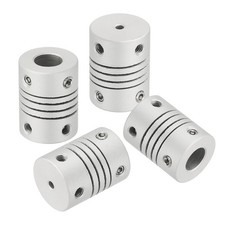 4Pcs 2mm to 7mm Aluminum Alloy Shaft Coupling, Flexible Coupler D15 x L20mm