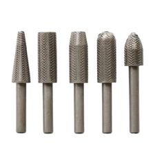 5pcs 6cm Metal Cutter Drill Bits Rotary Bits Rasp For Steel Grinding Carving C