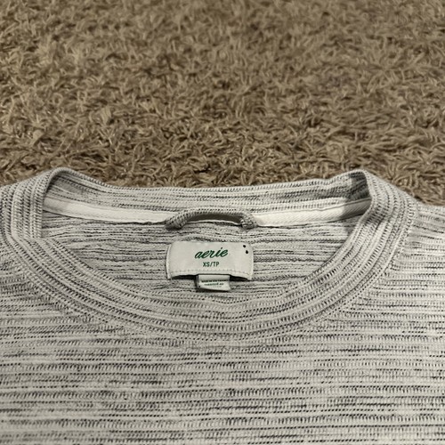 Aerie Damen Oversize XS Tunika Pullover Grau Langarm Rundhals Rundhals - Bild 2 von 6