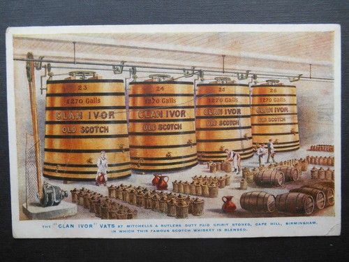 Clan Ivor Whisky Vats Cape Hill Brewery Birmingham Mitchell & Butler Advert 1910