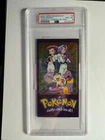 2000 Topps Pokemon TV Team Rocket Meowth Oversized Jumbo Tin Topper #3 PSA 8