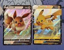 Pokémon Eevee V  Sword & Shield Promo NM.  Eevee v 065 pikachu v 063 black star