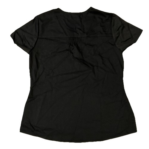 NWT - Grey's Anatomy Women's 2-Pocket V-Neck Scrub Top Black M 71166 - Picture 2 of 2