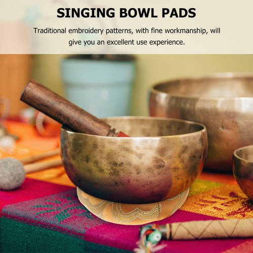 2 Pcs Buddha Sound Bowl Cushion Crystal Bowls Healing Singing Mat - Picture 9 of 12