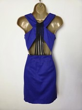 M&S Limited Collection Dress Size 10 Purple Strappy Open Back Party Occasion