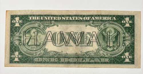 Knackiges 1935A 1 $ Hawaii Silber Zertifikat - WWII Notausgabe • Brown Seal - Bild 5 von 8