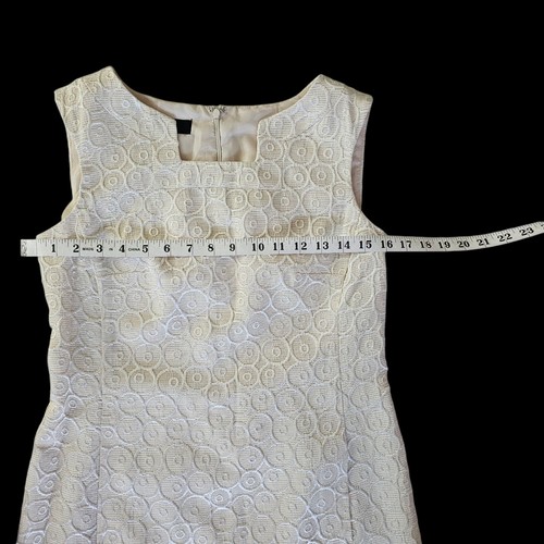 Nine West Damen Kleid Gr. 4 weiß ärmellos Reißverschluss gefüttert - Bild 6 von 22