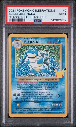 Blastoise-Holo 2 - Celebrations Classic Collection Classic Coll-Base Set PSA 9
