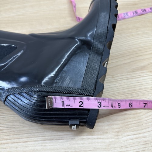 Sorel Joan Wedge Chelsea Rain Boots Women Sz 10.5 Rubber Black Ankle NL2526-010 - Picture 13 of 13