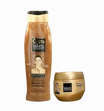 Gluta White Exfoliating Shower Gel 700ml Cream 275ml Glutathione Collagen