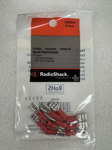 2 Packs - RadioShack® Female Insulated Crimp-On Quick Disconnects • P/N 640-4039 - Picture 2 of 5