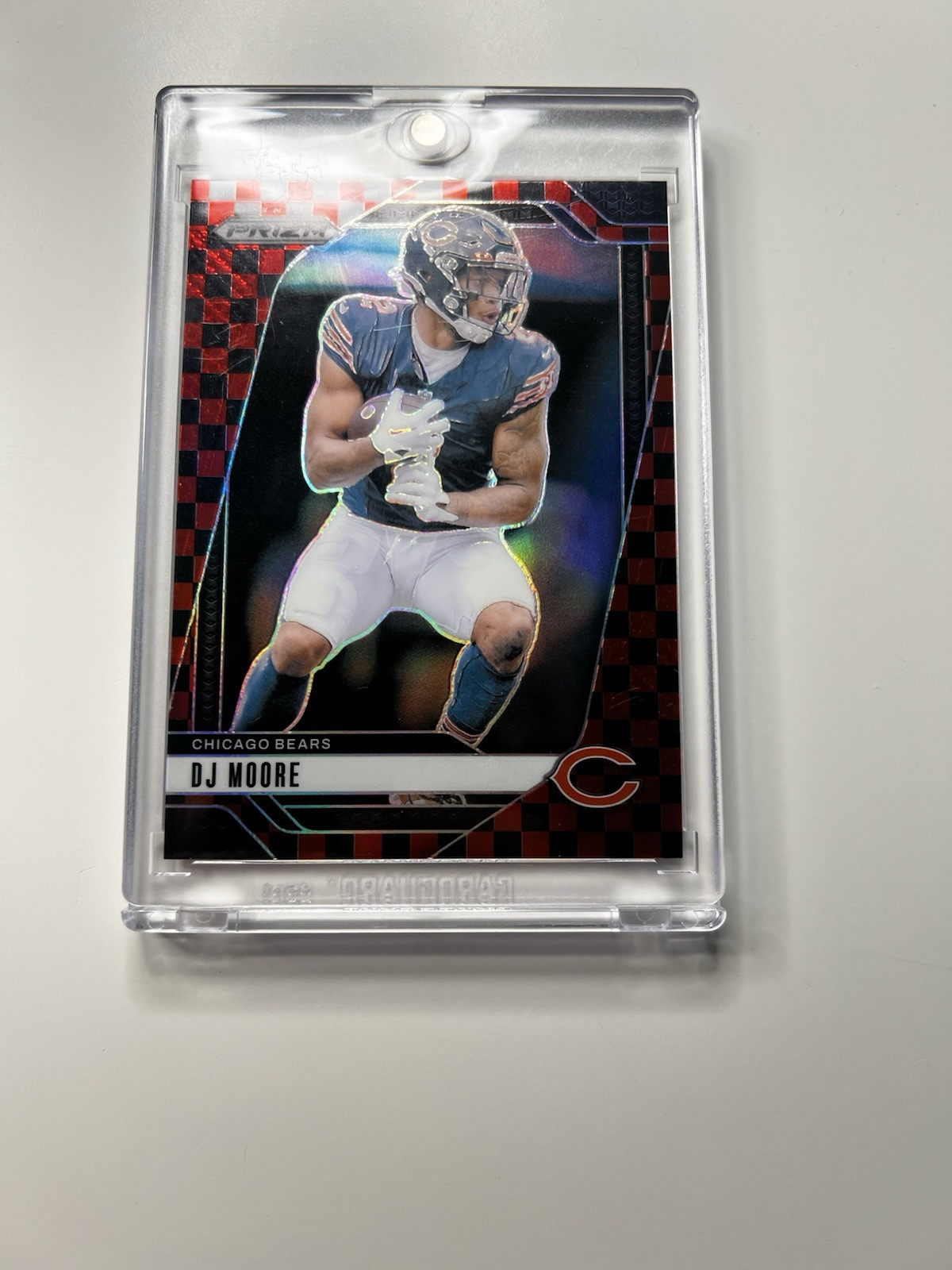 2024 Panini Prizm Football Black & Red Checker Prizm #48 Dj Moore CASE HIT