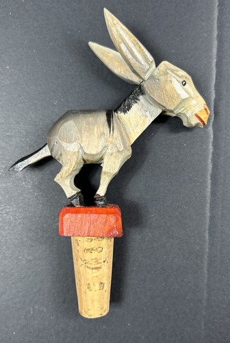 5 Vintage German Hand Carved Wooden Mechanical Bottle Stoppers - Picture 10 of 13
