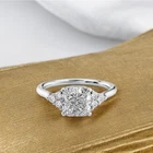 Semi Mount Ring 0.20 Ct Diamond Cushion Cut Setting 14k White Gold Sizes 5 6 7