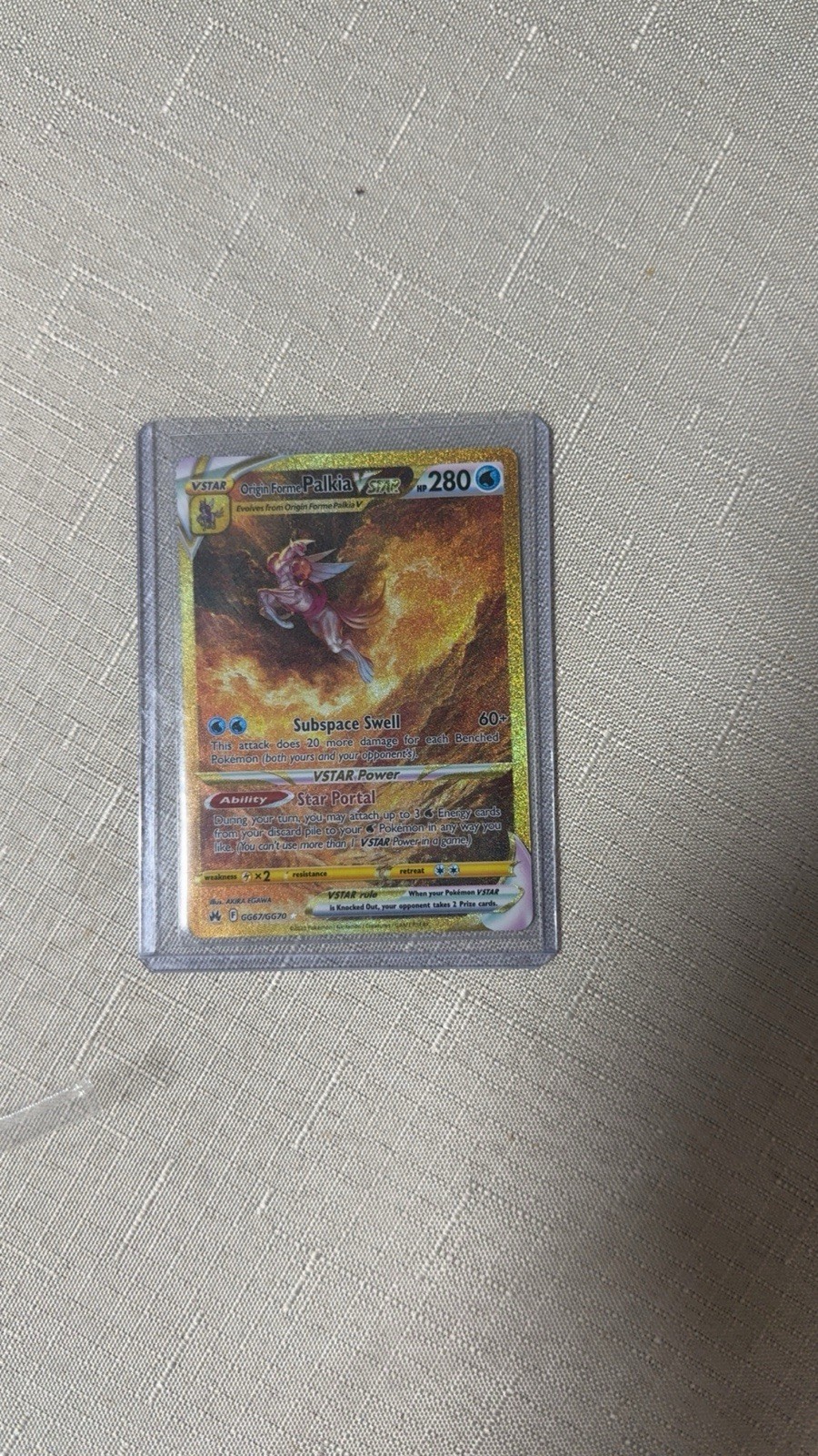 Pokemon Origin Forme Palkia VSTAR GG67/GG70 Crown Zenith Gold  Full Art NM 💎