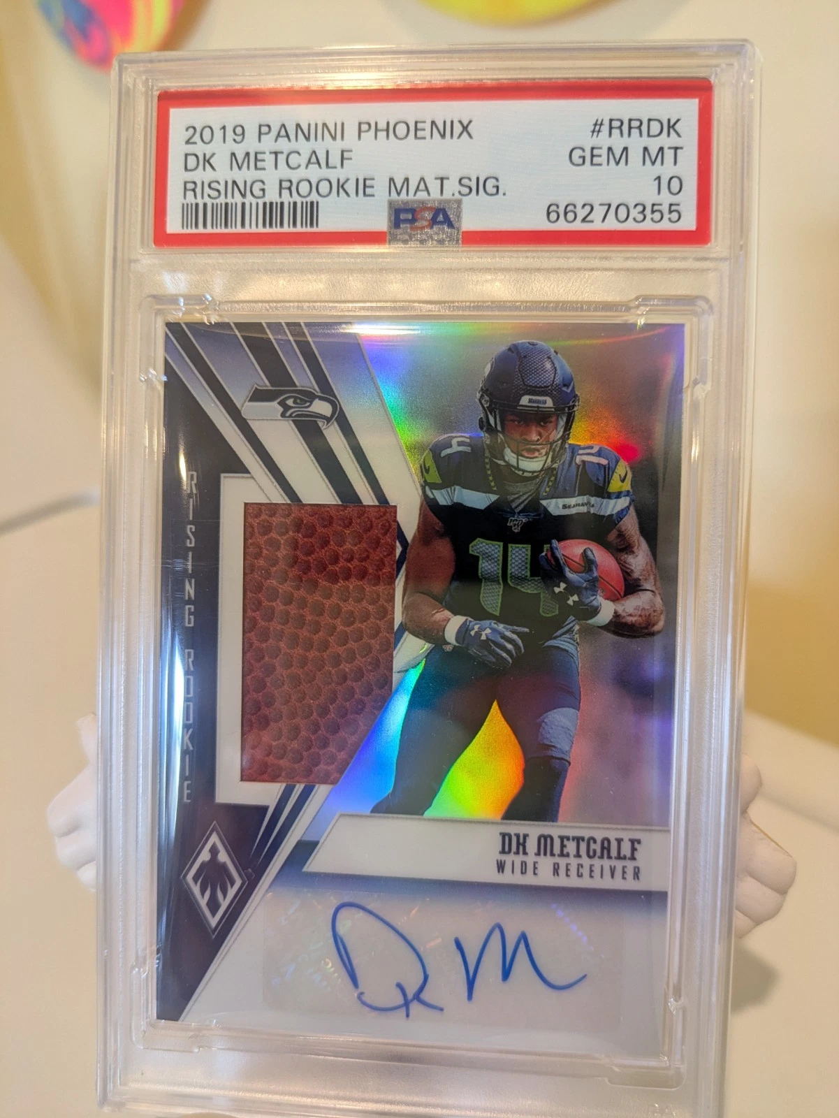 DK Metcalf Panini Phoenix Rising Rookie Material Signature #RRDK Base