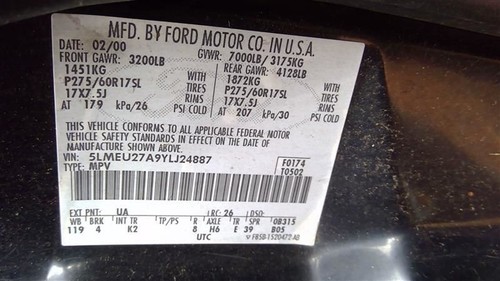 Alternator ID XU2U-10346-AA Fits 99-02 NAVIGATOR 206370 - Picture 5 of 9