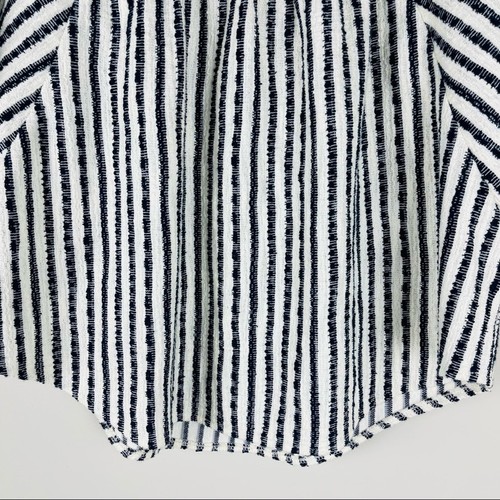 Madewell blue cream striped Isley butterfly sleeve textured boho top small - Bild 5 von 10