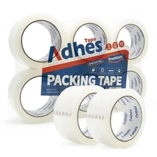 Premium Packing Tape 6 Rolls 1.88" x 165 ft Clear Shipping Tape