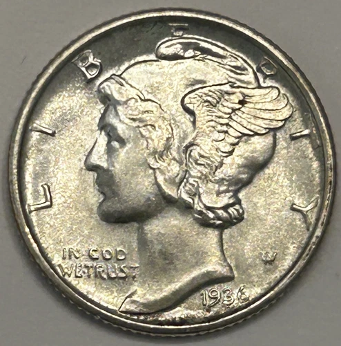 1936 Mercury Dime — MS Unciruclated