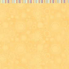 Suns Border 12x12 Craft Paper 15 Sheets Sun Pattern Scrapbooking Supplies