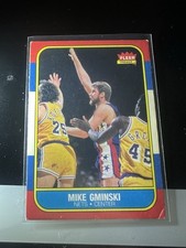 1986-87 Fleer Set-Break # 38 Mike Gminski 