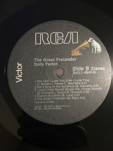 Dolly Parton - The Great Pretender - 1984 RCA AHL1-4940 LP Vinyl Record - EX - Picture 5 of 6