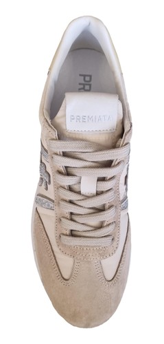 PREMIATA women's sneakers in suede and nylon CONNY_6671 cream - Picture 7 of 8