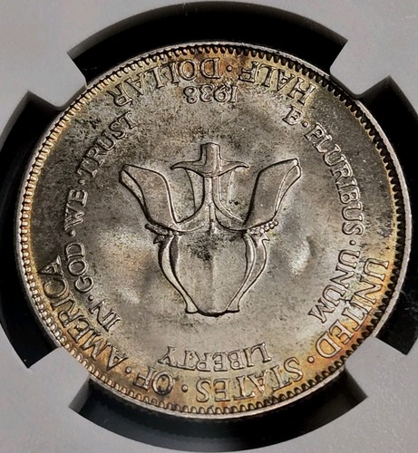 1938 New Rochelle Commemorative Half Dollar NGC MS 66+ CAC. Toned Semi-PL BEAUTY - Picture 3 of 4